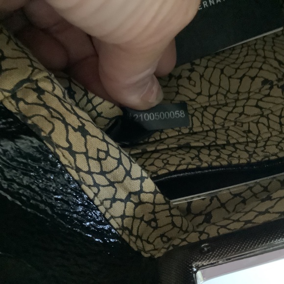 Hobo International Black Patent Leather Fold Over Clutch NWT